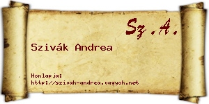 Szivák Andrea névjegykártya